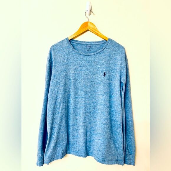 Polo Ralph Lauren Heather Blue Crewneck size Large, Casual Staple - Picture 2 of 9